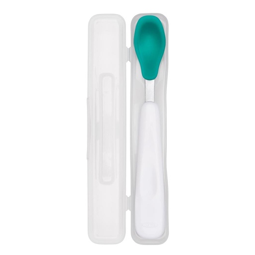 Set de voyage pour cuillères d'alimentation teal (turqoise) 