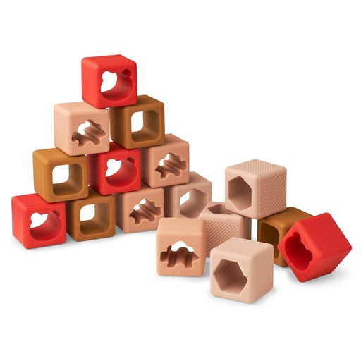 *Stacking blocks (16-pack) Loren rose multi mix 