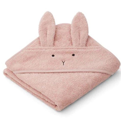 Serviette de bain Albert lapin (rose)