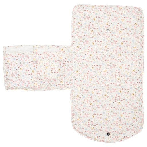 Tapis à langer fleurs&papillons rose