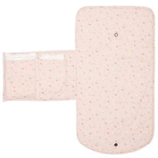 Tapis à langer petites fleurs roses rose foncé