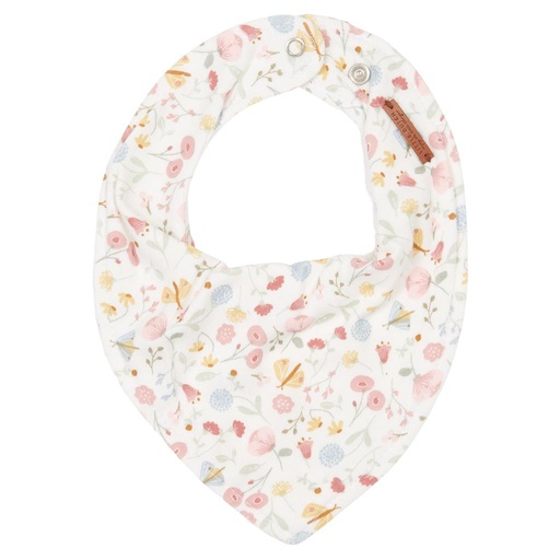 Bandana bib flowers&butterflies pink