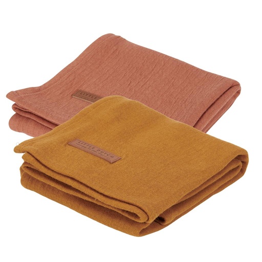 Tetrad cloths (2 pieces) pure ochre spice