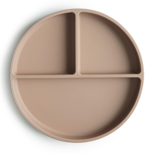 Plate silicone (3 compartments) natural 