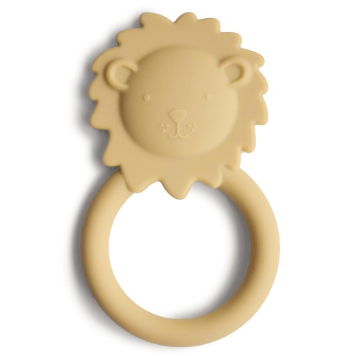 Teething ring lion soft yellow 