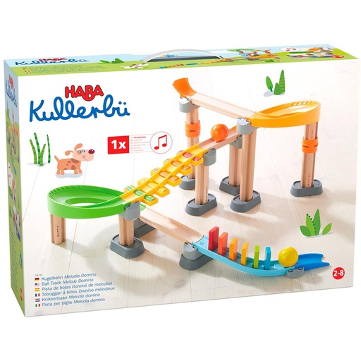 Marble track: melodious dominoes