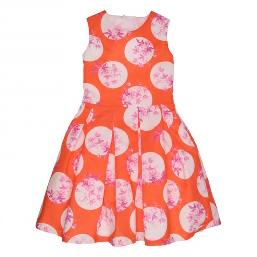 Dress polka oranje 