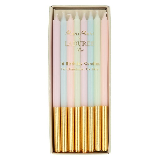 Kaarsen (16 stuks) block multi colour paris gold 