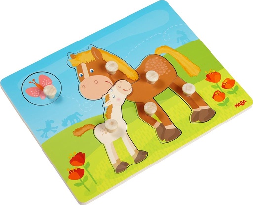 Inlegpuzzel paardenfamilie  