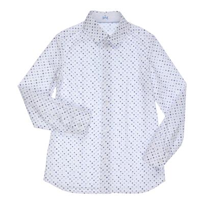 Hemd Teun wit-blauw 
