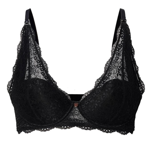 Soutien-gorge d'allaitement en dentelle noir