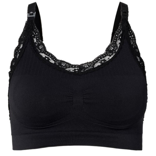 Soutien-gorge d'allaitement en dentelle sans couture black 