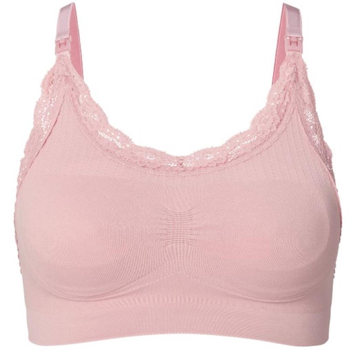Soutien-gorge d'allaitement en dentelle sans couture pale mauve 