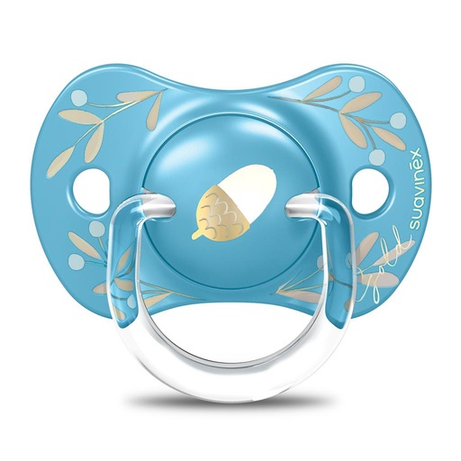 Pacifier 18m+ (sil,rever) gold blue