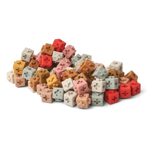 *Blocs de construction Cubels (100 pièces) dusty raspberry multi mix 
