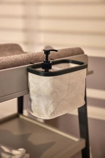 Porte-bouteilles suspendu (coton/bambou noir)  