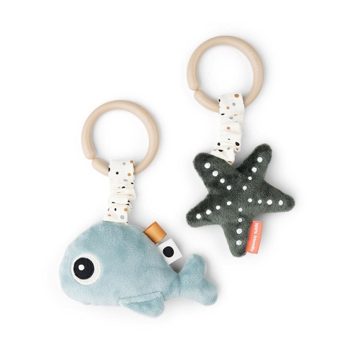 Jouet suspendu (2pcs) baleine Wally bleu