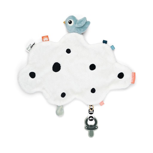 Pacifier cloth Happy clouds blue