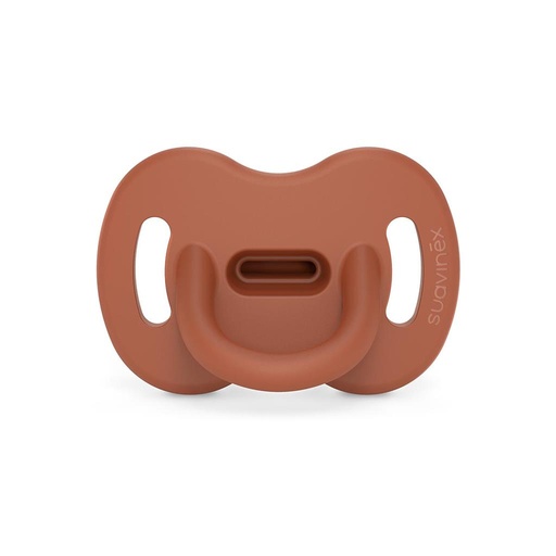 Pacifier 0-6m (silc.) reversible Essence brick red