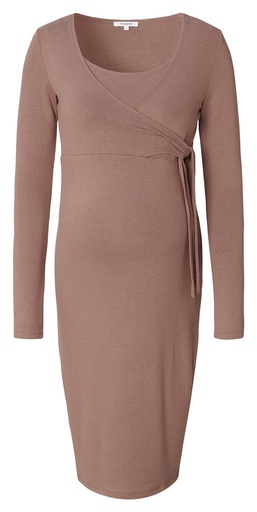 Breastfeeding dress Asa deep taupe 