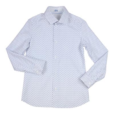 Hemd Brad wit-blauw 