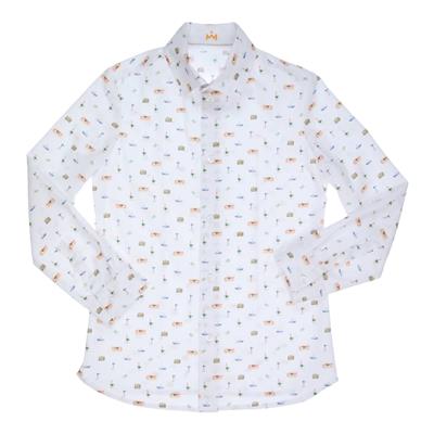 Hemd Mike wit - multi 