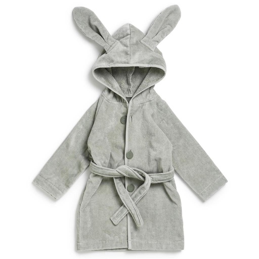 Bathrobe kids Elodie mineral green