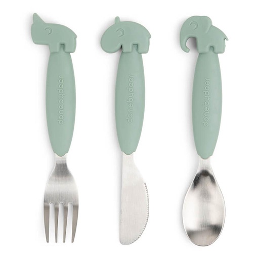 Set de couverts easy-grip green 