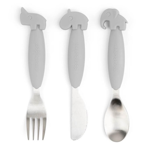 Bestekset easy-grip grey 