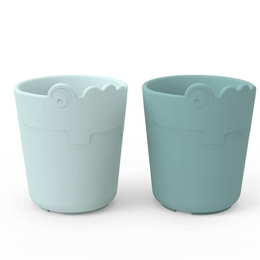 Cup kiddish (2-pack) Croco blue