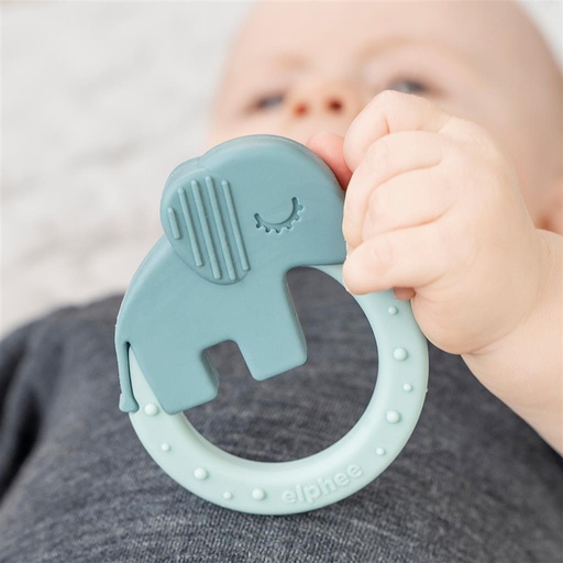 Teething ring deer friends green blue