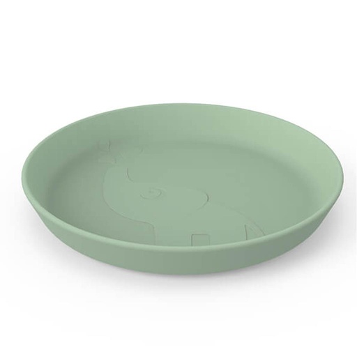 Plate kiddish Elphee green