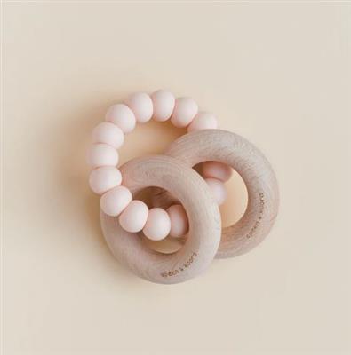 Anneau de dentition hochet Robin hêtre peach dust 