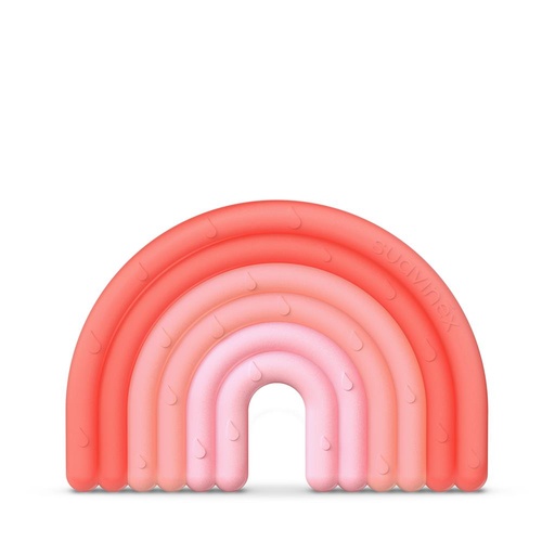 Teething ring rattle step 1 (silic.) pink