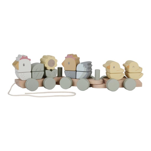 Block train chicken Little Farm  