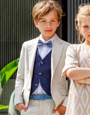 Blazer Basil Beige stripe navy 