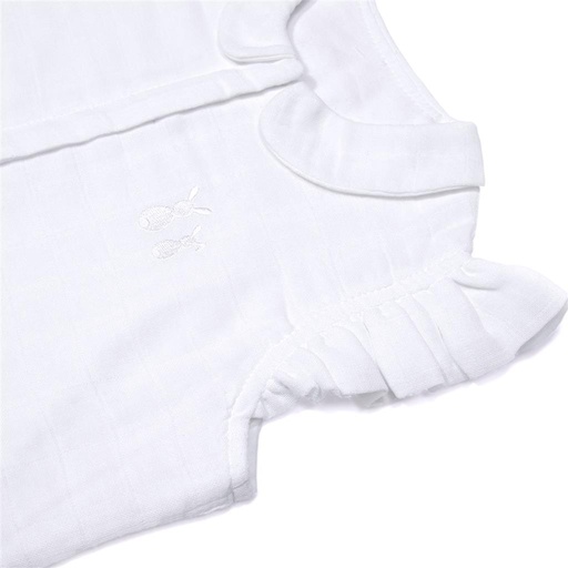 Slaapzak ruffle tetra (90cm) white 