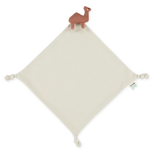 Couverture câline tricotée camel 
