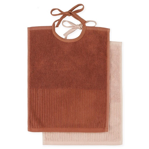 Bavoir XL (paquet de 2) rose 