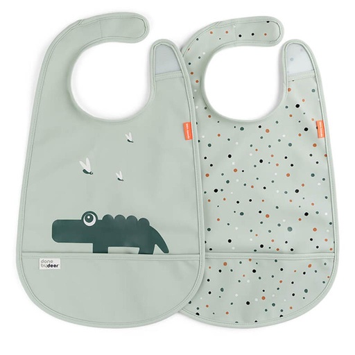 Bib (2-pack) Croco  