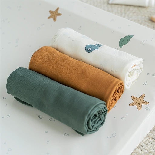 Tetrad cloths (3-pack) sea friends