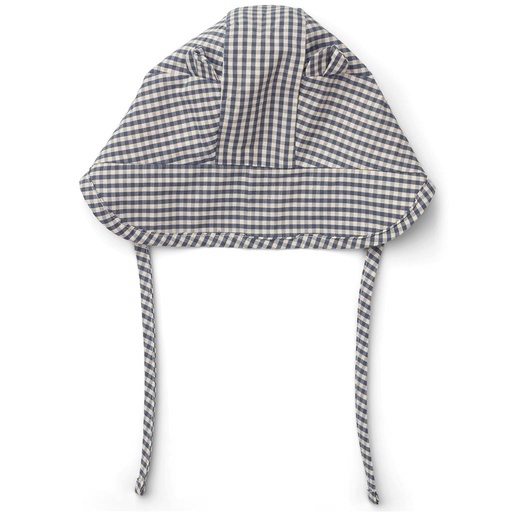 Sun hat Rae y/d check: whale blue - sandy 
