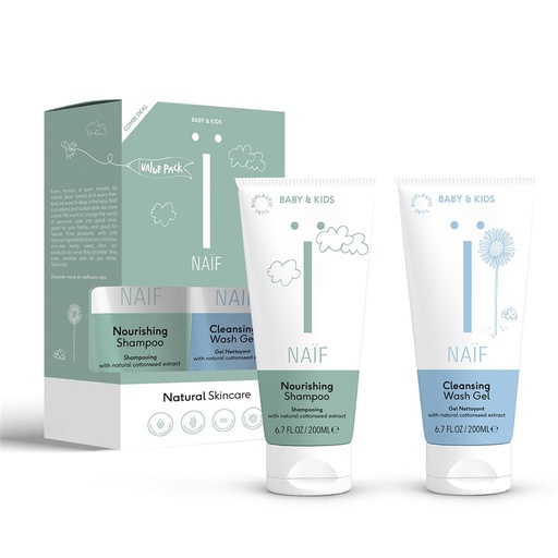 Kit bébé (200ml de shampoing, 200ml de gel lavant)  