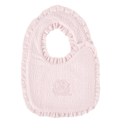 Bavoir à volants roze 