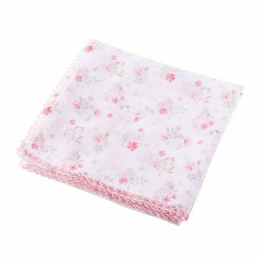 Tetra towel print pink flowers 