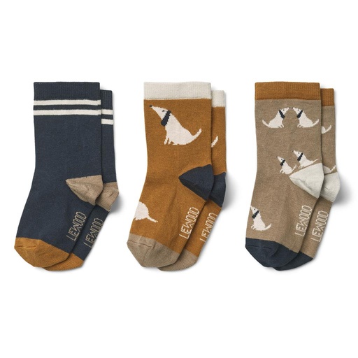 Chaussettes (3 paires) Silas dog - oat mix 