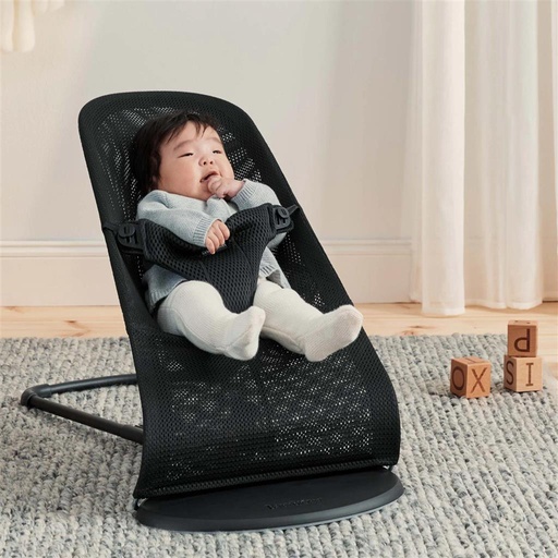 Bouncer bliss (black frame, mesh) zwart 