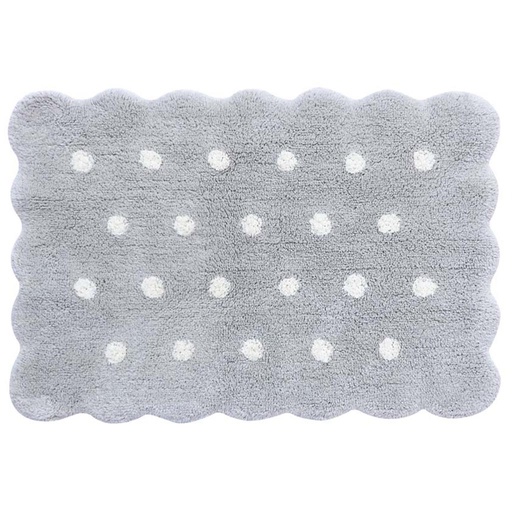 Tapis mini biscuit gris perle