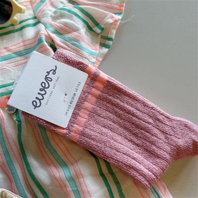 Chaussettes pailletées rosa