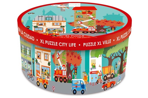 Vloerpuzzel 100 stuks stad  